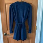 H by Halston  Faux Blue Suede Jacket Dress Size 10 New without tag Photo 6
