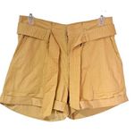 Vanilla Star Jeans Vanilla Star 7 Womens High waist Belted Trouser Wide Leg Shorts Tan Size 7 Photo 0