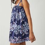 Free People  Floral Blue and White Sleeveless Romper Photo 1