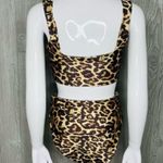 Boohoo  cheetah leopard print two piece bikini set swimwear bathing suit swimsuit Photo 3