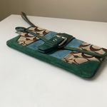 Coach  Signature Suede Stripe Wristlet Zipper Pouch, Y2K Photo 7