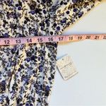 Free People  Kaya Bodysuit Ivory Purple Floral Keyhole Size Small NWT Photo 3