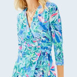 Lilly Pulitzer  Karlie Wrap Romper Bennet Blue Celestial Seas size medium Photo 0