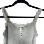 Abercrombie & Fitch Vintage Grey Lace Henley Tank Top Small ASO Elena Gilbert Photo 5
