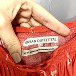 Urban Outfitters  Red Floral Kristy Scoop Neck Ruched Summer Boho Crop Top M Photo 4