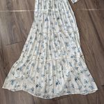 ASOS  Floral Maxi Dress with Blue and White Pattern Size 4 NWT Photo 3