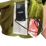 Cider  Olive Green Velvet Tie Shoulder Maxi Dress Photo 2