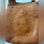 Patricia Nash  Avellino Brown Italian Leather Crossbody Shoulder Bag Purse Stamp Photo 7