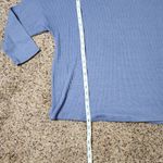 W5  Women's Blue Button-Shoulder 3/4 Sleeve Sweater Top Ribbed Size Large Photo 4