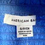 Aerie NWT American Eagle AEO Smocked Waist Crochet Skirt in Blue Photo 4