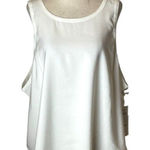 Good American Good‎ American White Ivory Round Neck Sleeveless Rounded Hem Blouse Size XXL NWT Photo 0