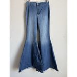 We The Free Women's Just Float On Flare Jeans 27 High Rise Raw Hem Boho Festival Photo 4
