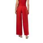 ONIA NWT Air Linen Pleated Trousers Size 2 | Dark Red Wide Leg High Rise Pants Photo 1