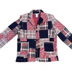 Vintage Y2K Patchwork Button Up Pink Blazer Size M Photo 0