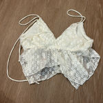 Urban Outfitters  Cream Lace Tank Top Photo 1