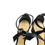 Alexandre Birman  Clarita 90 Black Bow Leather Ankle Tie Open Toe Heels Photo 4