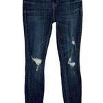 Eunina JRS SZ 1 Jude Skinny Ankle Jeans Mid-Rise Distressed Stretch Frayed Blue Photo 0