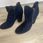 Carlos Santana Hacey Navy Blue Ankle Boots Side Zip Women’s Sz 7 M 3.5 Inch Heel Photo 0