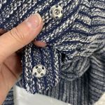 Loft Size M Tweed Knit Jacket Blue Moto Asymmetric Full Zip Long Sleeve Boucle Size M Photo 6