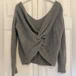 Cotton Emporium Gray low back twist chunky sweater from Size Small Photo 2