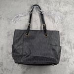 Michael Kors  Jet Set Signature Tote Bag Black Leather Purse Shoulder Bag Shopper Photo 1