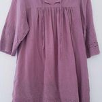 ZARA  For Mum Eyelet Maturity Mauve Blouse Photo 0