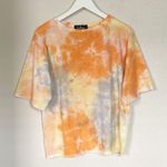 Lulus Womens Orange Boxy Fit Oversized Cropped T-Shirt Size XS Casual Summer Photo 1