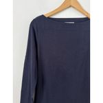NWT Anatomie Zoella Boatneck Long Sleeve Pima Cotton Navy Top Size Small Blue Photo 3