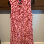 CHAPS  Red Floral Sleeveless Dress Photo 0