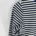 Coolibar Bayfront Rash Guard Bra Top Long Sleeve Zipper Sides Striped NWT Size M Blue Size M Photo 3