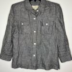 Norton Mcnaughton  Charcoal Casual Button-Down Shirt Photo 0