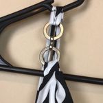 Ann Taylor  Women’s Leaf Print Chain Link Strap Detail Black White Tank Dress Photo 3