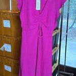 Monteau NWT  Fuchsia Pink Flutter Sleeve Dress Size Small Photo 0
