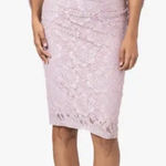 Betsy and Adam  Women Size 18W Dress Drape Back Cocktail Modest  Lace Pink Photo 0