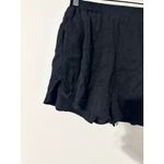 COMMENSE Black Textured Drawstring Waist Relaxed Fit Shorts Womens Size M Size M Photo 1