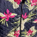 Vintage 220 Hickory Black and Pink Floral Bomber Jacket Quilted Texture (378) Size undefined Photo 1