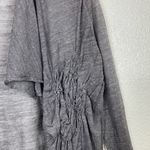 margaret o'leary Margaret O’Leary Grey Scrunched Lightweight Cardigan Sweater Photo 4