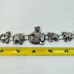 Vintage Noahs Ark Slider Charm Bracelet Silver Tone Fashion Jewelry Boat Animals Photo 5