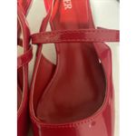 Cider NWT  Point Toe Slingback Heels Patent Red Size 36 (US 6) Strappy Photo 6