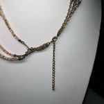 Triple strand Opalescent Opalite Fire Polished High Shine Golden Faceted Rondell Tan Photo 5