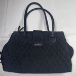 Vera Bradley  Quilted‎ Chocolate Microfiber Buckle Shoulder Satchel Footed Bottom Photo 0