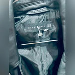 ZARA Womens sz Xs Vegan leather Cropped Moto Jacket black New Photo 9