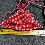 Good American Gingham Lattice Edge Bikini Top Photo 10
