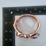 Rose Gold Hinge / Clamper Bracelet Fuschia Pink Crystal Bow Design New Photo 6