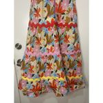 Celia B Nilsa Dress Floral Tiered Midi Size XL NWT Scalloped Details Tie Straps Pink Photo 12