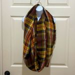 infinity Look Brown, Yellow and Orange Plaid  Scarf Photo 2