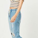 Hayden Distressed Denim Joggers Photo 0