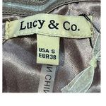 Lucy Paris Lucy & Co. Faux Leather Dress Strapless Rosette Cocktail Taupe Size Small NWT Photo 8