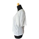Brochu Walker  SIZE XS WHITE SHOULDER PUFF SHIRT Photo 1
