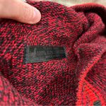 Tejidos Quiro 100% Alpaca Sweater Red Black Hoodie Hooded Made in Peru Tassels Photo 3